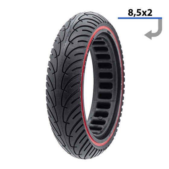 Neumático Macizo 8,5"x2 - Roja